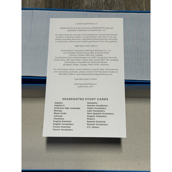 2006 Sparknotes German Vocabulary Study Cards 1000 Cards Open Box - Picture 5 of 7